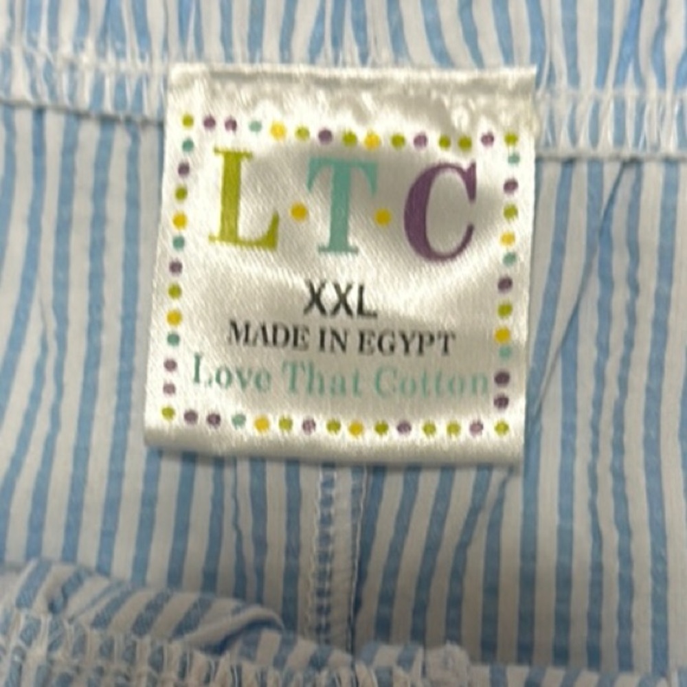 Love That Cotton‎ LTC Blue and White Shorts with Scalloped Hem, Women’s XXL - Picture 3 of 7